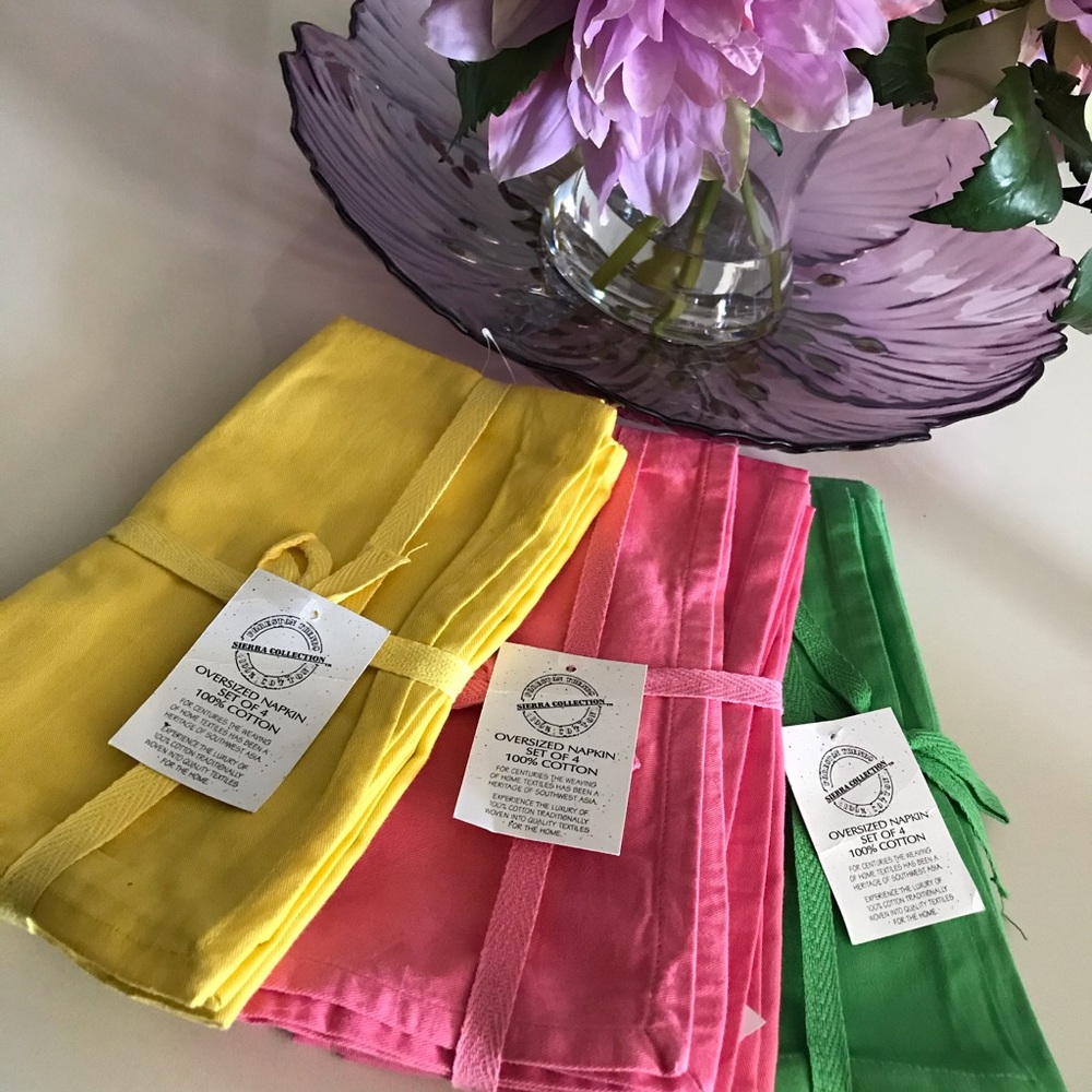 Sierra Collection Oversized Napkins.  100% Cotton.